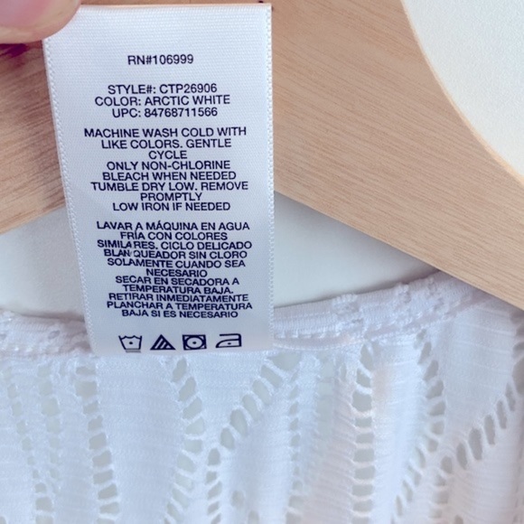 Catalina NWT Swim Beach Coverup Arctic White Ladies' size 2X (18-20) - Picture 6 of 7